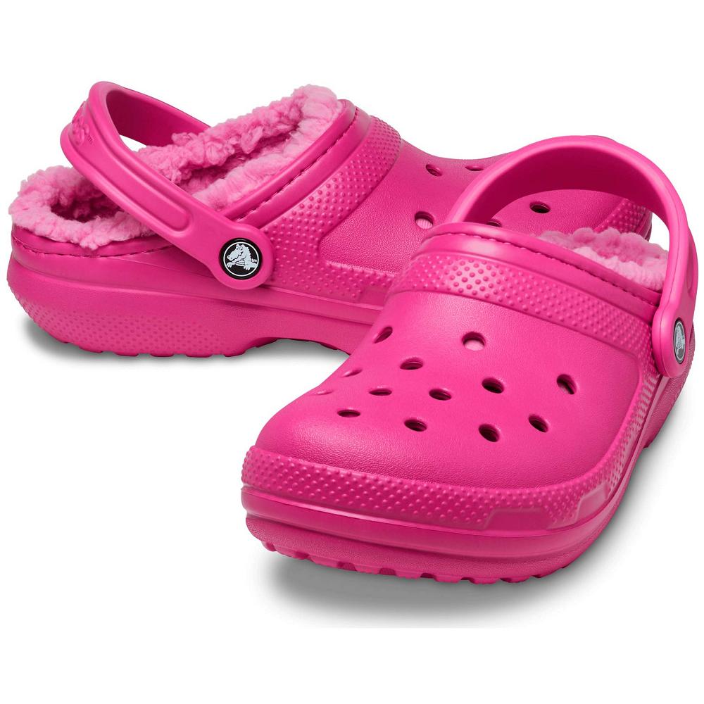Pink Men's Crocs Classic Lined Clog Shoes | NZ 0667JPQJ